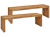 Set of 2 Garden Benches SULZANO 150 cm Acacia Wood Brown