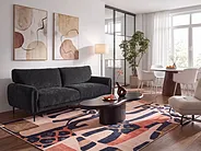 Sofa 3 Seater SKARO Chenille Black_1156708
