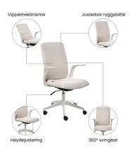 Kontorstol CAPTAIN Beige_1073360