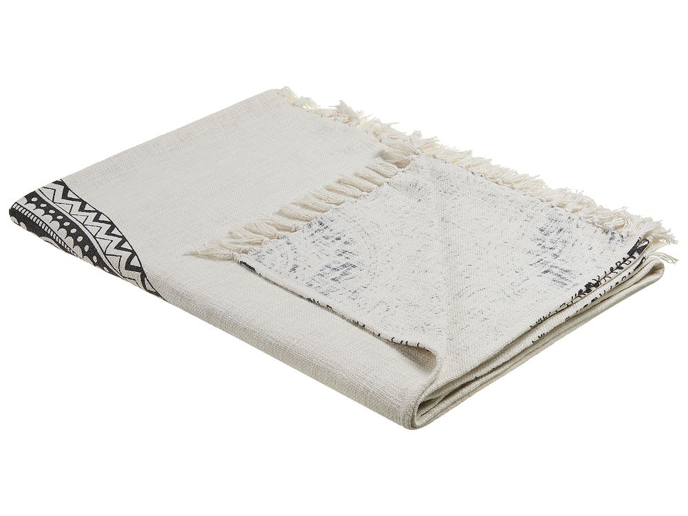 Torkkupeitto BERHAMPORE Puuvilla 130 x 180 cm Beige