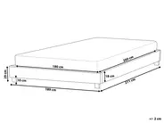 Bed without Headboard Fabric ROANNE 180 x 200 cm (EU Super King) Grey_721653
