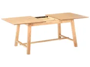 Förlängningsbart matbord BARNES Ljus askfanér 160/200 cm 90 cm_992700