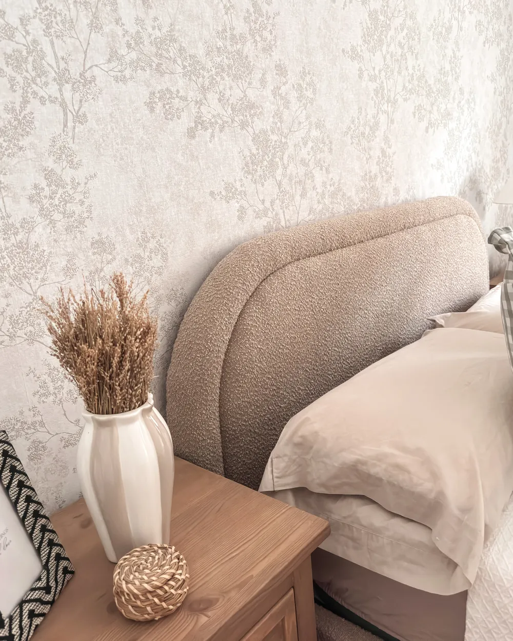 Ottoman Bed QUILLIEN Boucle Beige 140 x 200 cm (EU Double)_1018180