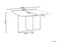 Förlängningsbart matbord COOPER Brun 120/160 cm 120 cm_1029451