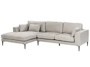 Corner Sofa 3 Seater FLAM Velvet Grey Right Hand_878004