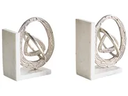 Set of Bookends RABINA Marble Silver_1011982