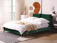 Bed Velvet MELLE 140 x 200 cm (EU Double) Emerald Green_829908