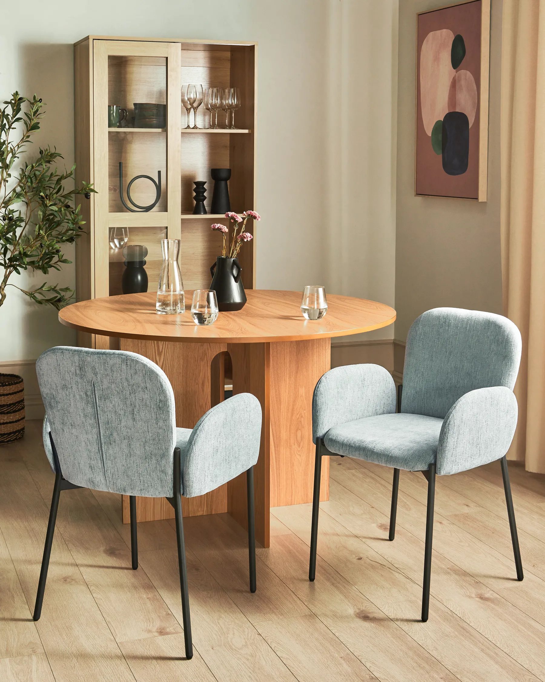 Set med 2 matstolar ALBEE Mintgrön_908197