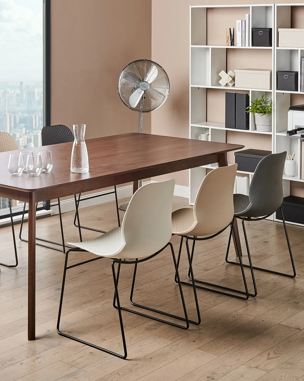 Set of 4 Conference Chairs PANORA Beige_873634