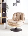 Swivel Armchair NOLVIK Velvet Sand Beige