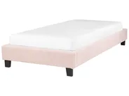 Bed without Headboard Boucle ROANNE 90 x 200 cm (EU Single) Pastel Pink_903070
