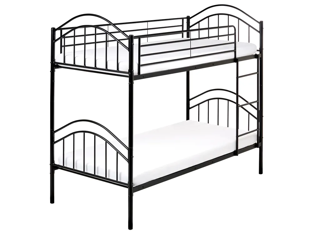 Bunk Bed Metal CHARTRES 90 x 200 cm (EU Single) Black