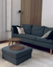 Pouffe KNIDOS Wool Black/ White_1170069