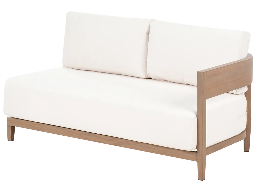 Garden Sofa with Table 2 Seater SAMPIERI Metal Brown_1007020
