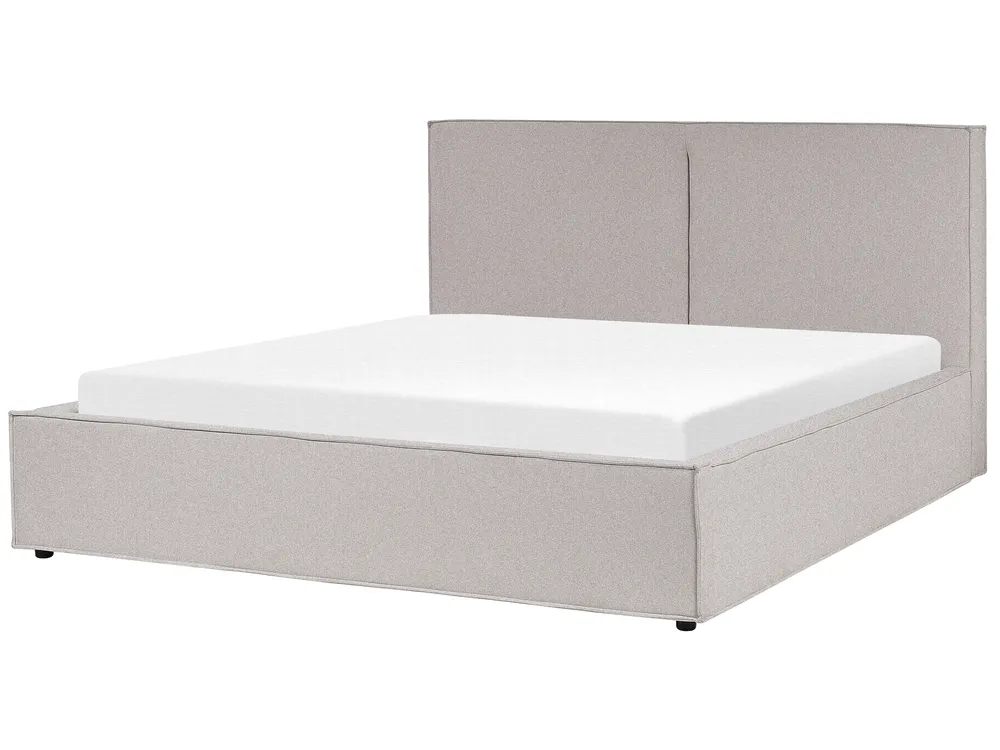 Ottoman Bed MOISSAC Fabric Light Grey 180 x 200 cm (EU Super King)_873970