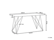 Matbord KENTON Vit marmor 140 cm 80 cm Härdat glas_799159