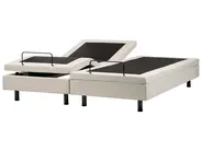 Adjustable Bed without Headboard Fabric CASTELLAN 180 x 200 cm (EU Super King) Light Beige_952219