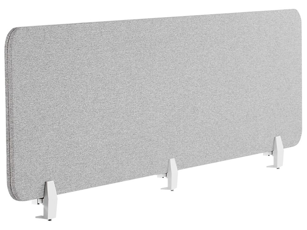 Desk Screen WALLY 180 x 40 cm Light Grey
