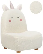 Kids Armchair Unicorn LULEA Boucle Off-White_886921
