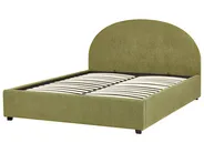 Ottoman Bed VAUCLUSE Boucle Light Green 160 x 200 cm (EU King Size)_913145