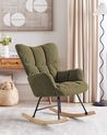 Rocking Chair OULU Boucle Dark Green