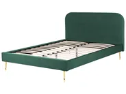 Sänky sametti FLAYAT 160 x 200 cm Smaragdinvihreä_834110