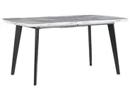 Förlängningsbart matbord MOSBY Grå marmor 160/200 cm 90 cm_793876