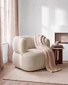 Nojatuoli LOHJA Chenille Vaaleanbeige