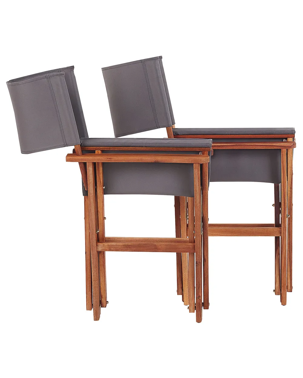 Set of 2 Garden Chairs CINE Acacia Wood Dark Brown_819360