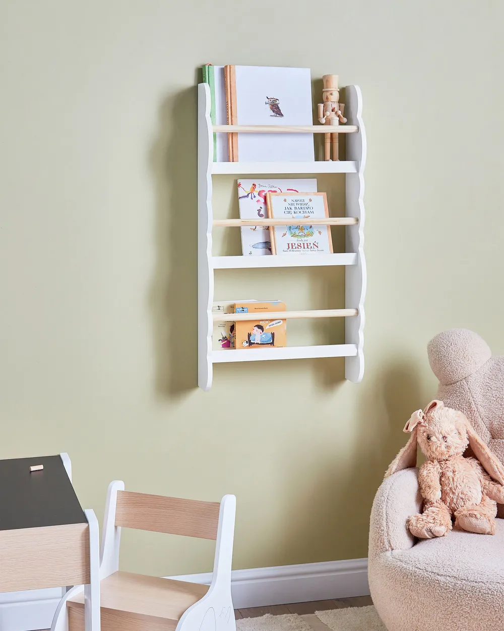 Wall Bookshelf RIGOLET 80 cm White