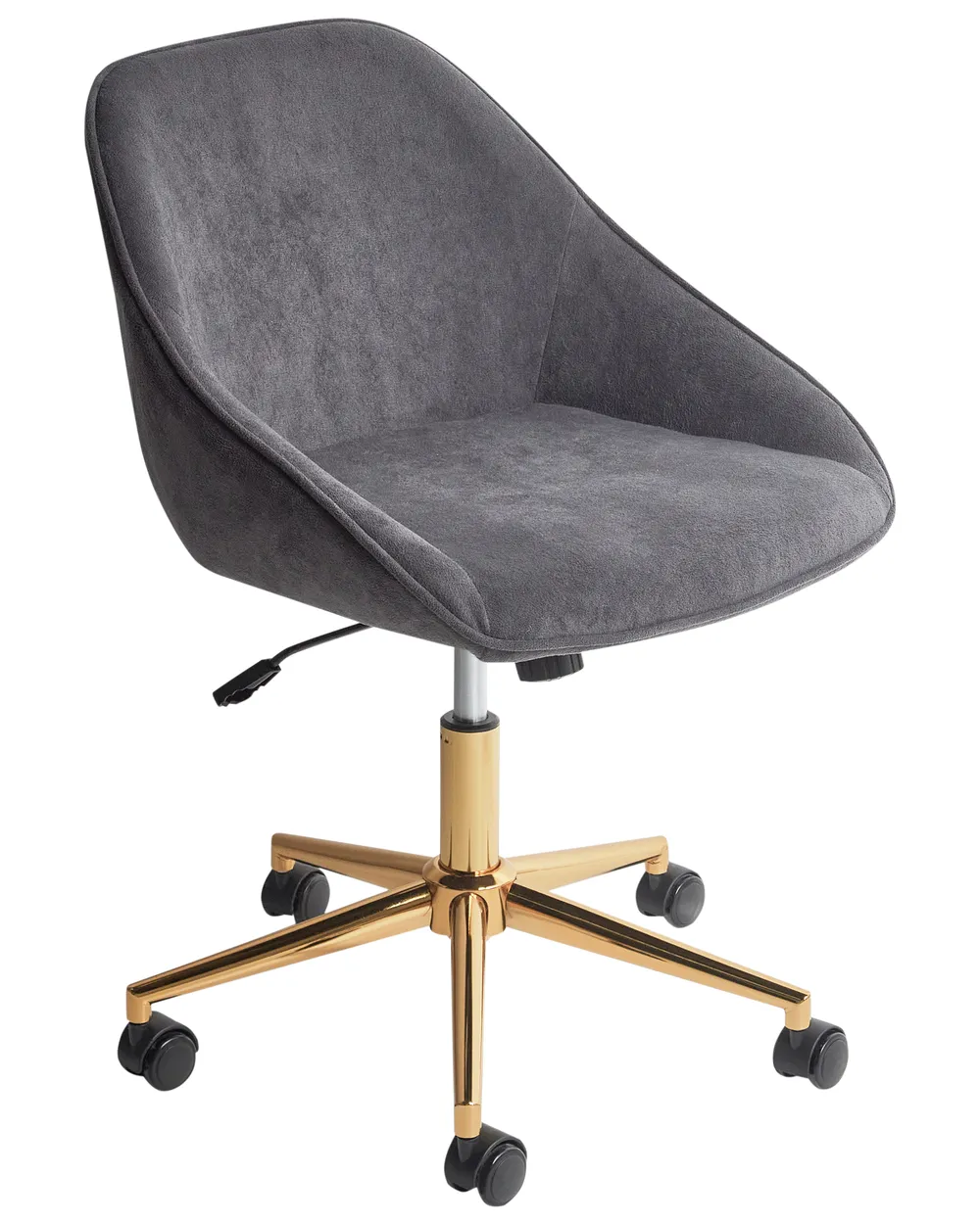 Desk Chair BARDSDALE Velvet Dark Grey