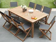 Extending Garden Dining Table CESANA 180/240 cm 100 cm Acacia Wood Light Brown_804555