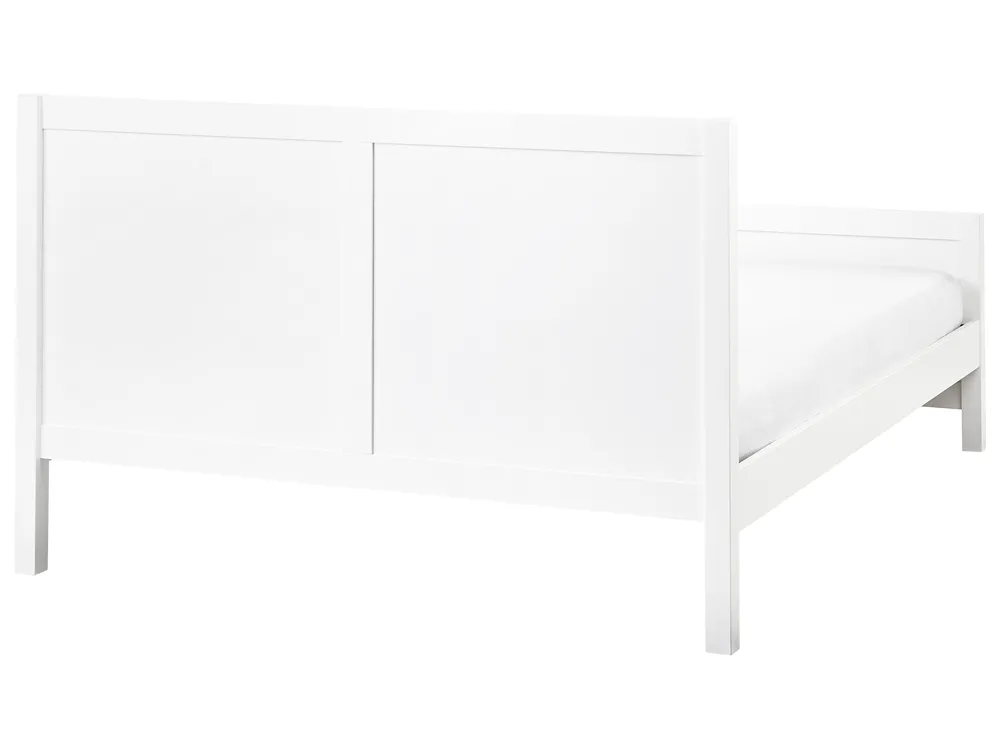 Bed Wood CHAMPAGNAT 140 x 200 cm (EU Double) White_960202