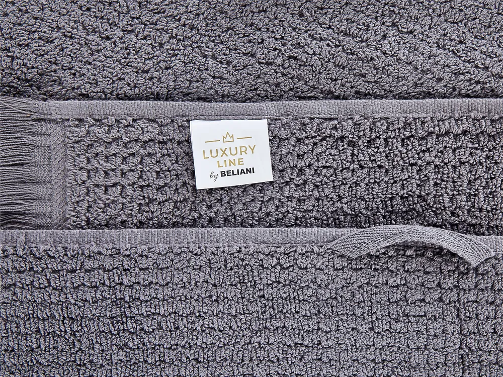 Set of 2 Towels ATIU Terry Cotton Grey_843353