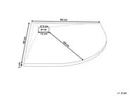 Dusjkar PARON 90 x 90 x 3 cm Svart_968662