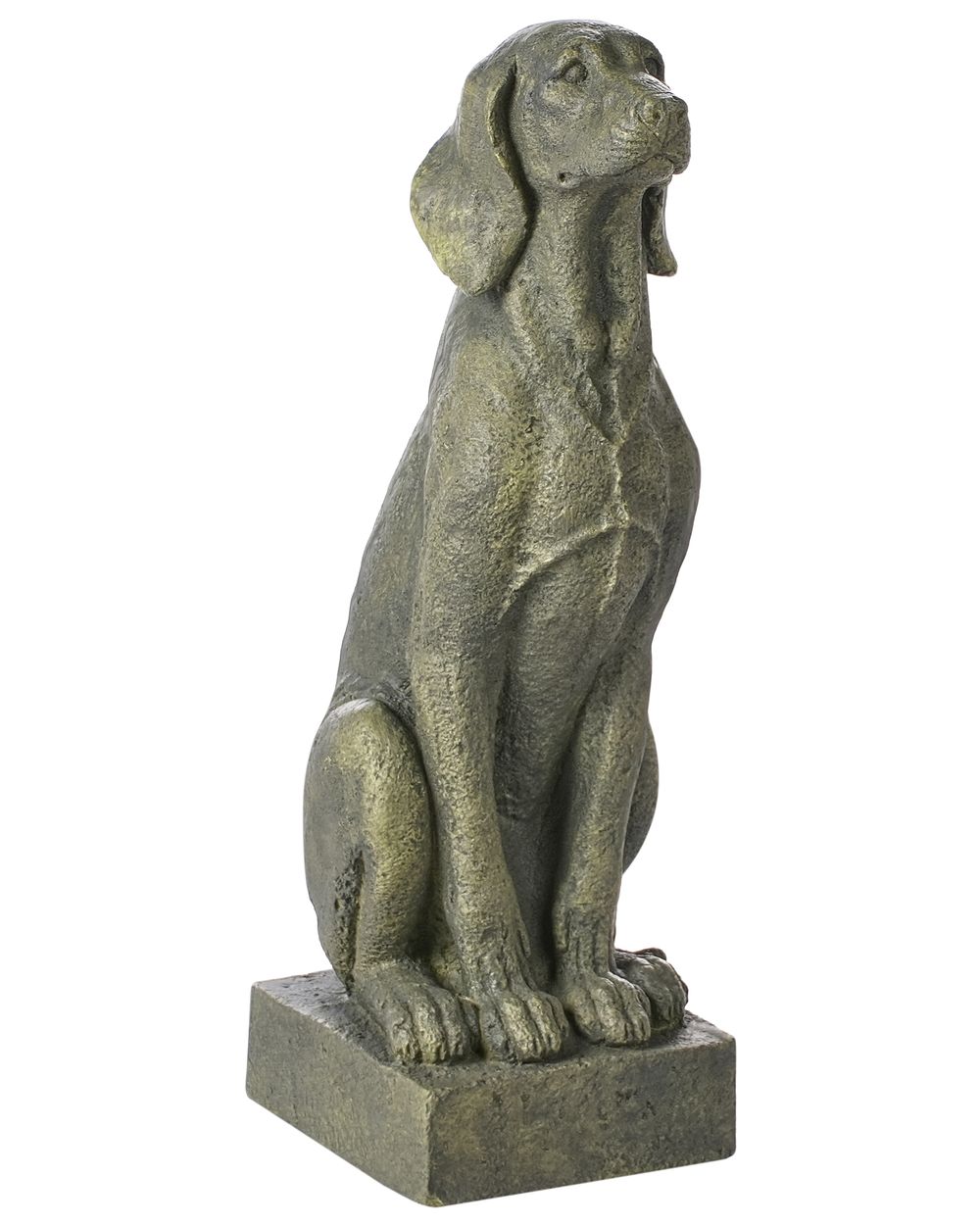 Garden Statue NAIROBI Dog 73 cm Green