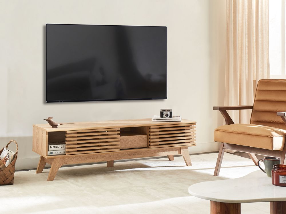 TV-benk DETROIT II Lysebrun