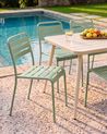 Set of 2 Garden Chairs LEFKADA Metal Green