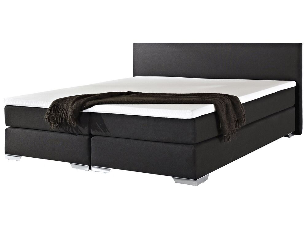 Divan Bed Fabric PRESIDENT 180 x 200 cm (EU Super King) Black