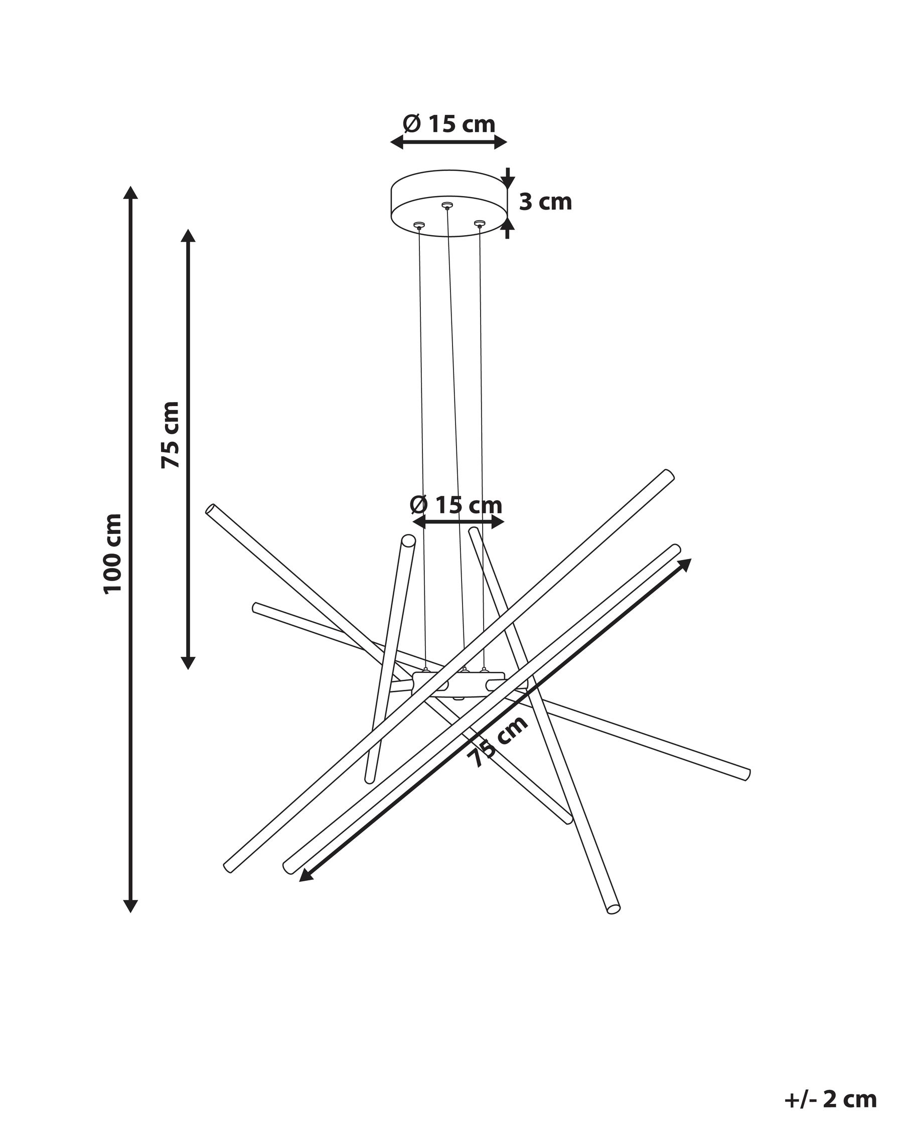 LED-pendellampa PALUN med dimmer Metall Svart_1032978