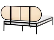Bed PE Rattan BOULIN 140 x 200 cm (EU Double) Black_976721