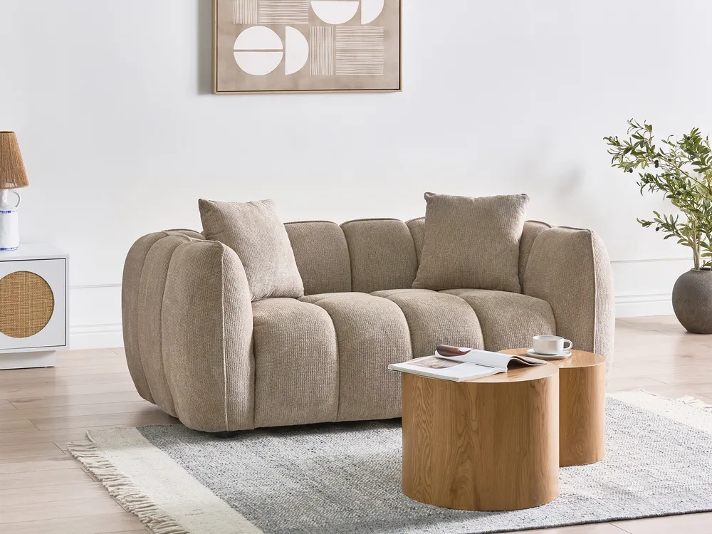 Sofa 2 Seater NESS Fabric Taupe