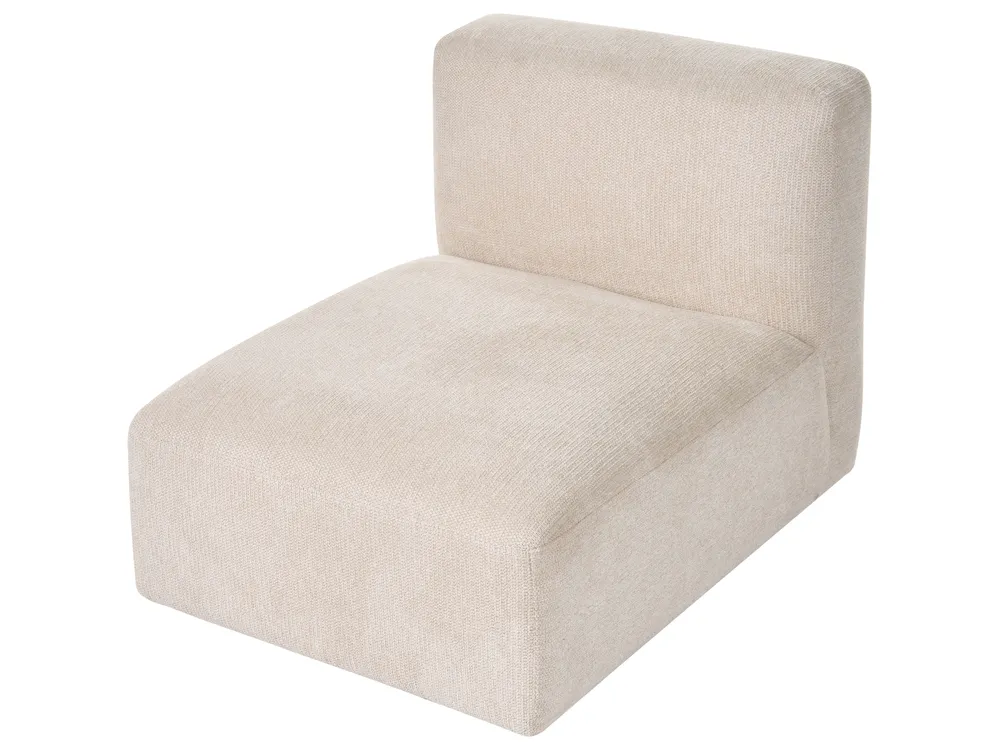 Modular Corner Sofa 3 Seater HEDE Fabric Light Beige Right Hand_1092113
