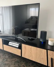 TV Stand BLACKPOOL Brown/ Black_858103