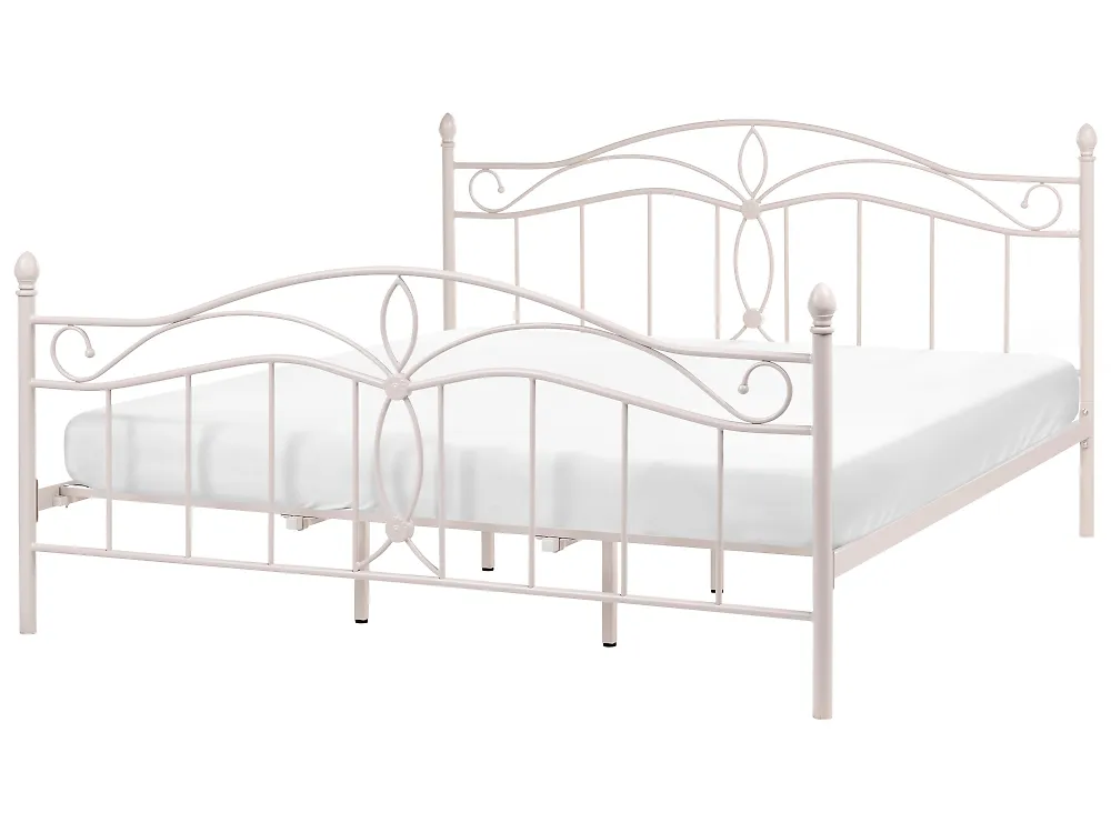 Sänky Metalli ANTLIA 180 x 200 cm Vaaleanbeige
