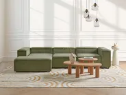 Modular Corner Sofa 4 Seater ARDAL Corduroy Green Right Hand_947373