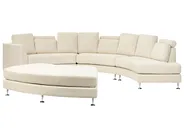 Curved Sofa 7 Seater ROTUNDE Fabric Beige_66438