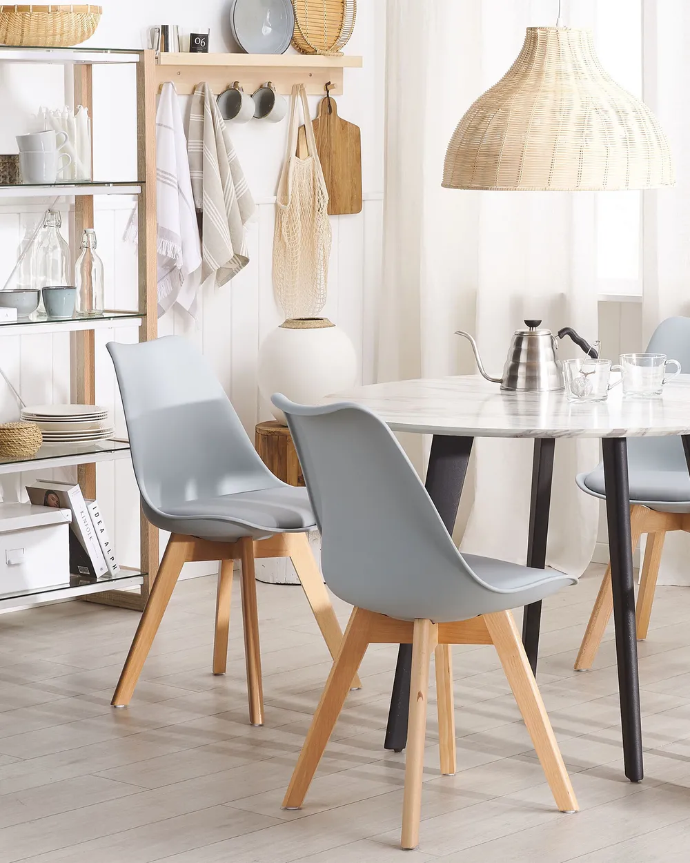 Set of 2 Dining Chairs DAKOTA II Grey