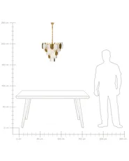 Chandelier AGUIRRE Glass Brass_1006331