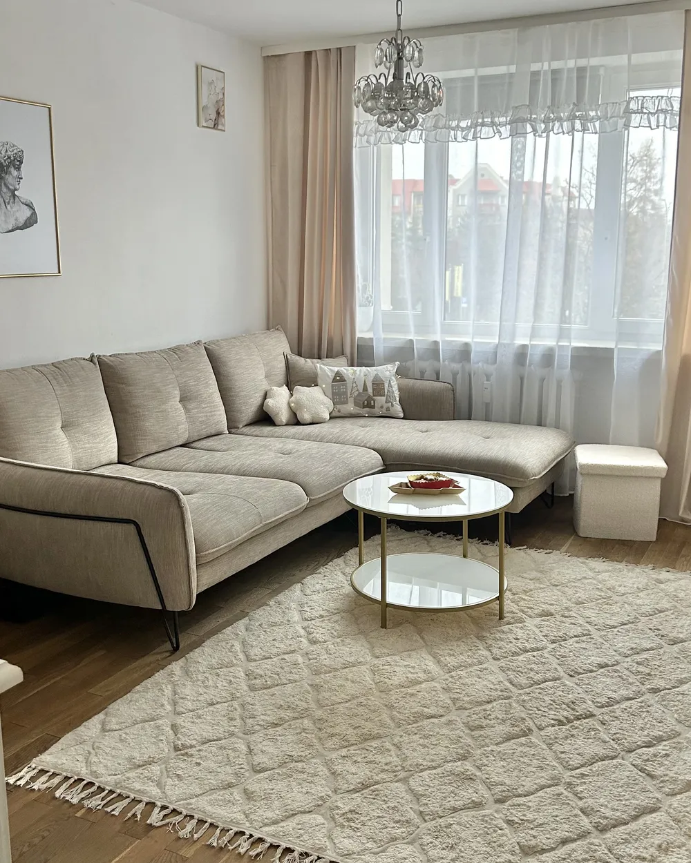 Rug SILCHAR Beige 160 x 230 cm Cotton_961335